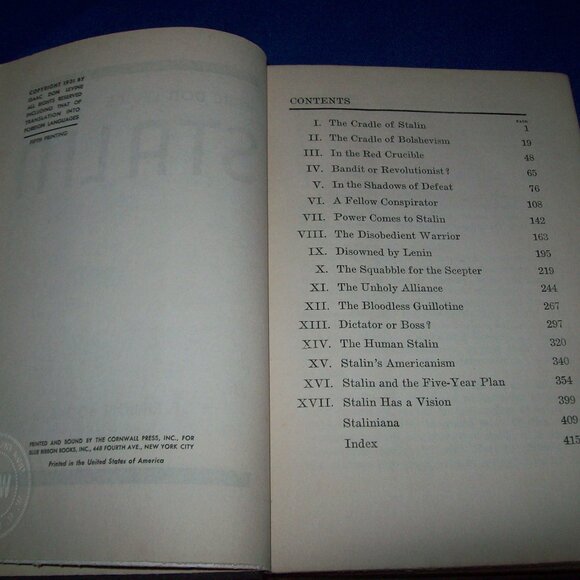 Vintage Hardcover Book - Stalin by Isaac Don Levine - 1931 - Picture 4 of 7